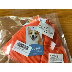 KUOSER Soft Dog Cone Collar Adjustable Elizabethan Orange S NEW W TAGS